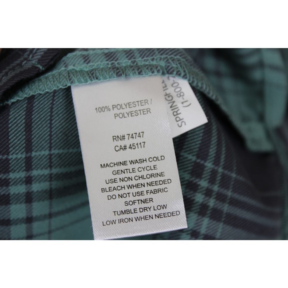 Ascend Women's S/P Trek ii Flannel Shirt LS Button Down Top Green - Picture 4 of 8